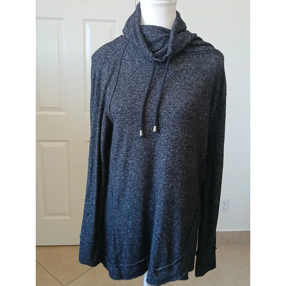 Chelsea & Theodore Women Sweater Pullover‎ Turtleneck Size Small Black Gray